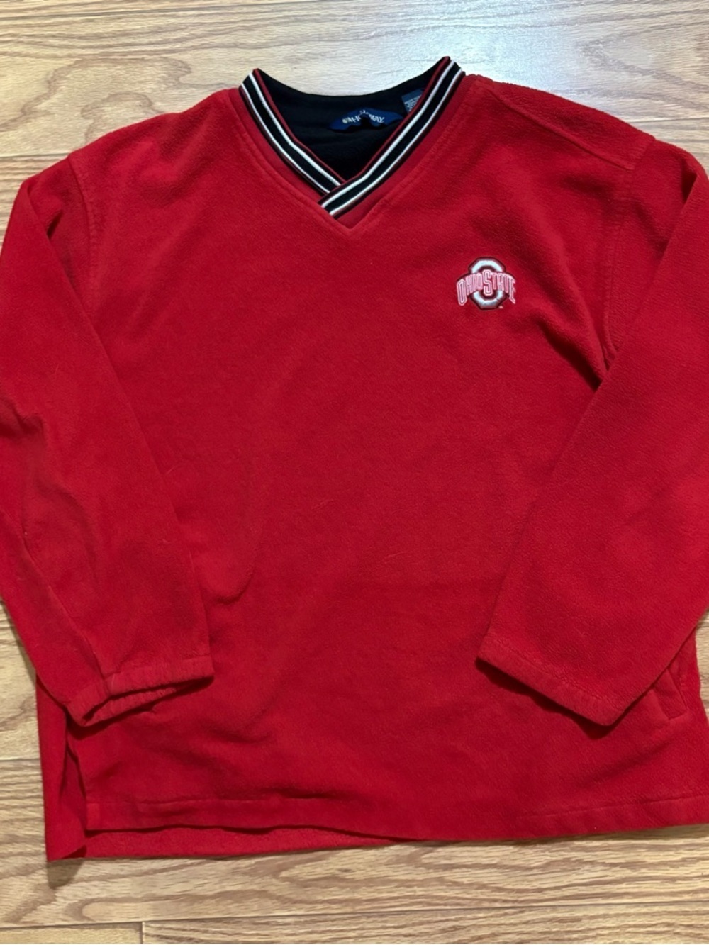 Vintage NCAA OSU Ohio State Buckeyes Fleece Sweatshirt Pockets XL